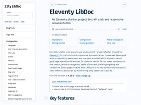 Eleventy LibDoc screenshot